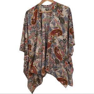 Vintage Boho Floral & Paisley print Kimono flowy cardigan - one size